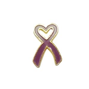 Heart ribbon pin